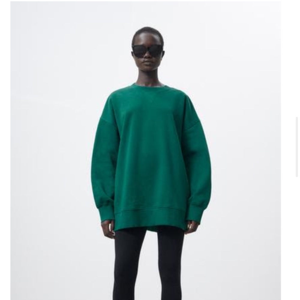 Zara oversized crewneck sweatshirt